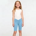thumbnail image 6 of Aezemi Girls Sports Shorts, Kids High Waisted Slim Fit Crisscross Dance Biker Shorts, Youth Comfy Workout Legging Bottoms for Girls 13-14 Years, 6 of 9