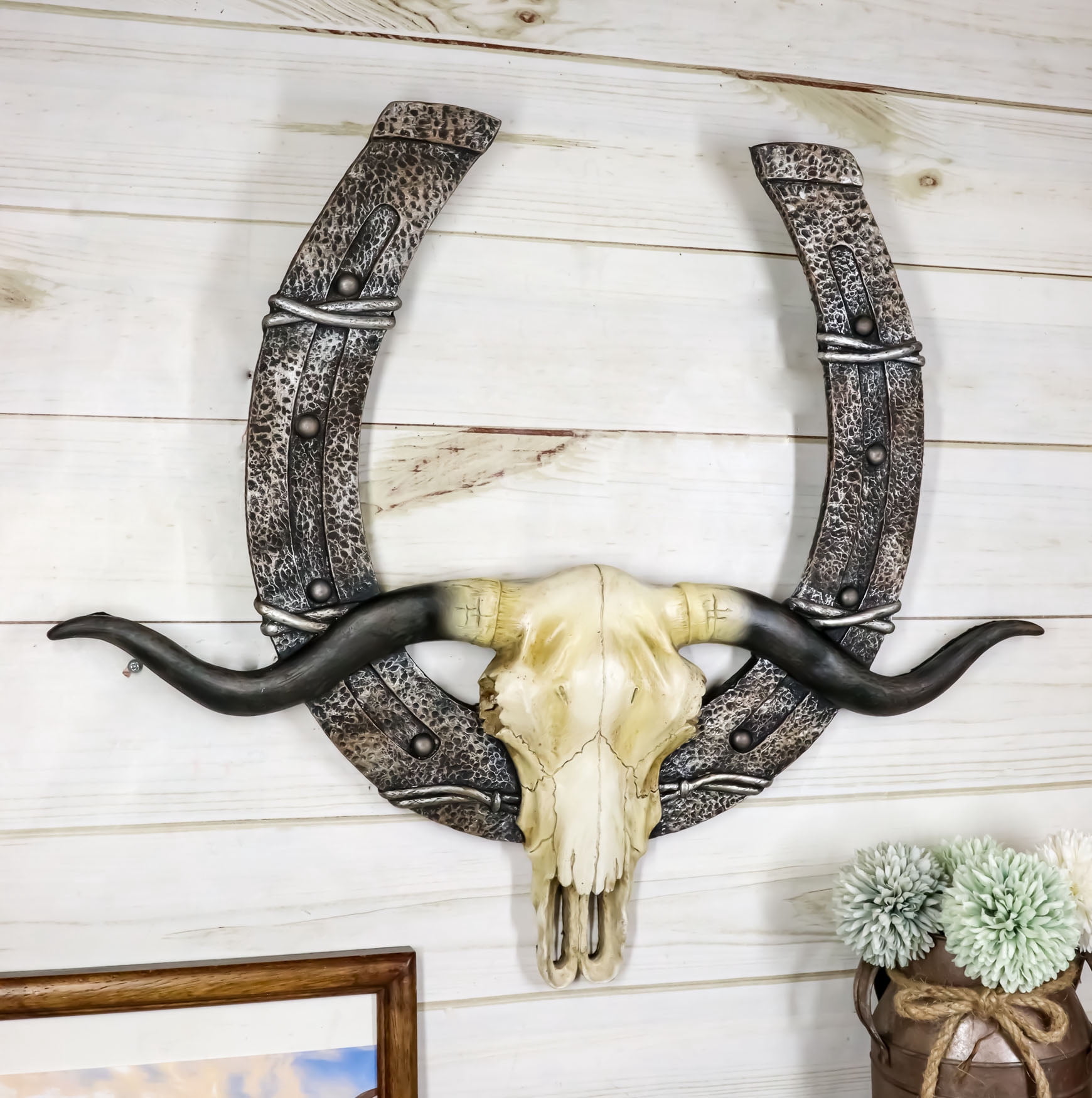 Decorated Longhorn Skulls | Shelly Lighting