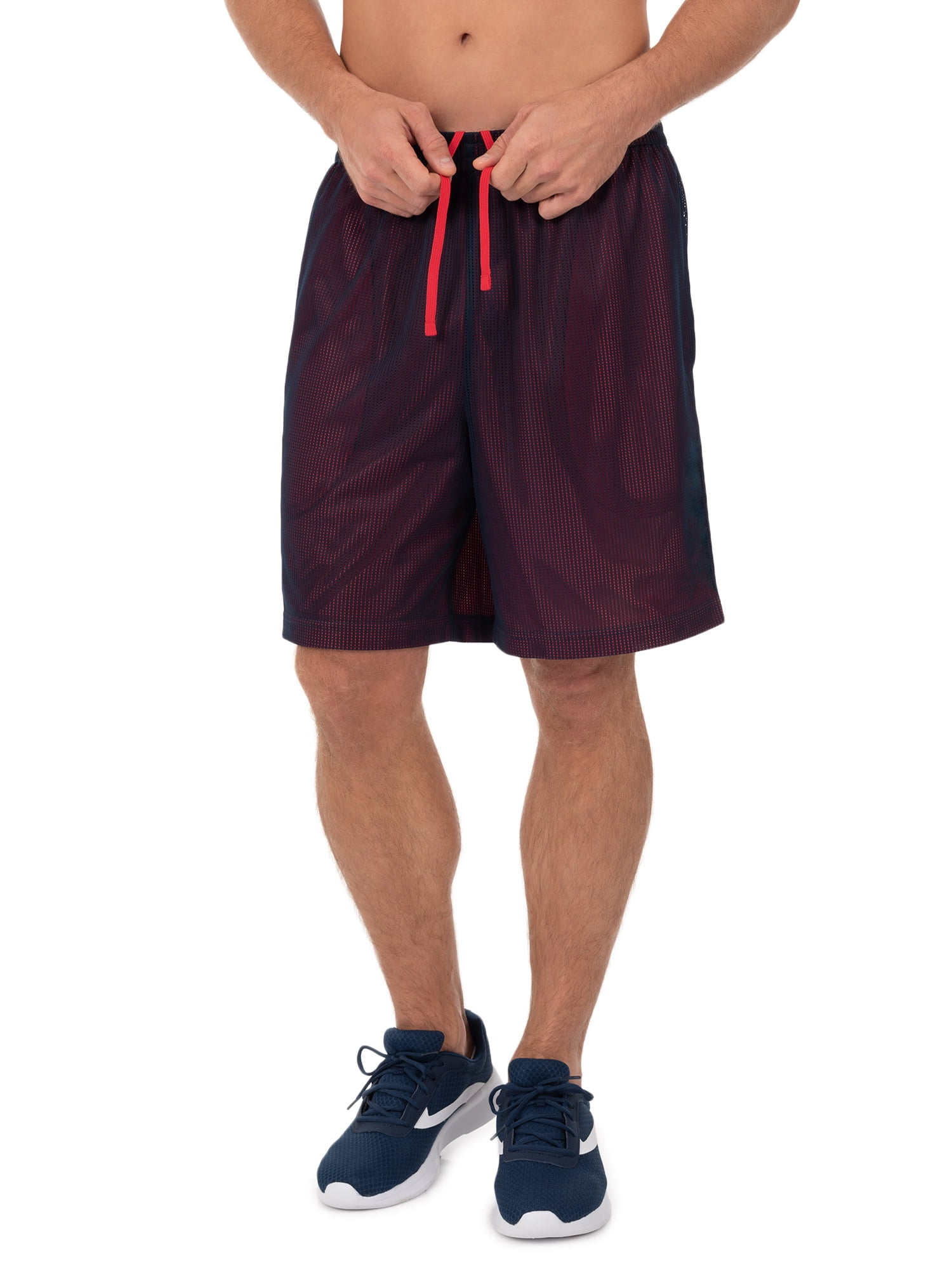 Athletic Works Men's 8" Active Grid Mesh Drawstring Shorts, 2-Pack, Sizes S-3XL