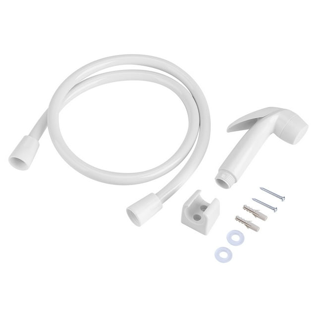Bidé De Inodoro, Rociador De Bidé De Mano, Rociador De Plástico Blanco Para Inodoro De Baño, Kit De Rociador De Plástico Blanco, Suministros De Bidé Para Baño, Accesorios De ANGGREK Descripción de la referencia