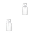 thumbnail image 2 of Seitruly 200ML Nail Art Pump Dispenser Empty Pumping Container Women Spray Bottle Accessories Remover with Gear Liquid Lid Travel Blanco 2piezas, 2 of 6