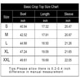thumbnail image 4 of Women Long Sleeve Crop Tops Loose Crew Neck Drop Shoulder Casual Basic Tees, 4 of 5