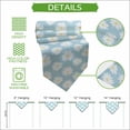thumbnail image 5 of White Teal Daisy Table Runner Linen Burlap Table Runner 90 Inches Long Spring Summer Floral Farmhouse Dresser Scarves for Kitchen Island Coffee Dining Room Party Wedding Banquet Holiday Decor 13"x90", 5 of 8