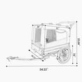 thumbnail image 2 of Jopath 2-in-1 Pet Bike Trailer Dog Cart for Bicycle, Detachable Bike Hitch & Push Handle Included,Quick Release Wheel, Non-Slip Floor, Internal Leash Extra Large for Large and Medium Pets Grey, 2 of 8
