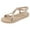 Beige, variant on Womens Sandals Open Toe Braided Flats Slingback Sandals Casual Boho Beach Dress Shoes