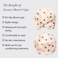 thumbnail image 5 of Kitsch Reusable Plastic Shower Cap, One Size, Blush Dot, 5 of 16