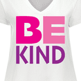 thumbnail image 4 of Inktastic Be Kind Logo in Pink and Purple Women's Plus Size V-Neck T-Shirt, 4 of 5