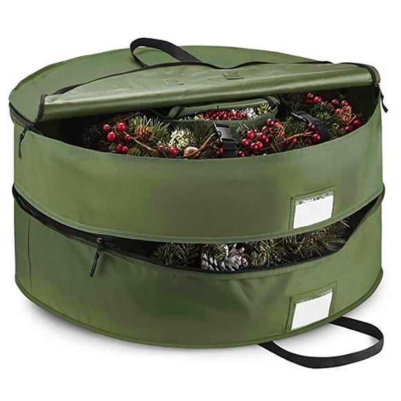 Chmadoxn Malles de Rangement, Organisateurs de Placard et Rangement, Sac de Rangement en Tissu à Double Couche de 30 Pouces pour Arbre de Noël, Sac de Rangement pour Arbre de Noël, Sac de Rangement pour Couronne à l'Épreuve des Insectes, Rangement pour la Maison