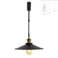 thumbnail image 1 of FSLiving Adjustable Height Track Pendnat Light H-Type Industrial Style Retractable Track Spotlight with Telescoping Rod Gimbaled Lamp-Post Halo Track Instant On Black Cover Lamp, 1 Light, 1 of 7