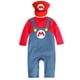 thumbnail image 5 of Conjunto de ropa para bebé recién nacido de Super Mario Bros con gorro, traje de manga larga de Luigi, mameluco para bebé, disfraz para niño pequeño, pijama para niño, 5 of 5