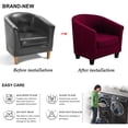 thumbnail image 7 of LKJYER Club Chair Slipcover 2-Piece Stretch Barrel Chair Slipcovers Tub Chair Slipcovers Soft Spandex Armchair Covers Swivel Chair Cover Sofa Cover Furniture Protector for Living Room, 7 of 7