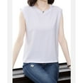 thumbnail image 6 of Dagugfen Women Sleeveless Tops Cap Sleeve Loose Fitting Casual Comfy Lightweight Work Basic Tees Tank Tops, 6 of 8