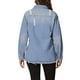 thumbnail image 3 of CHAQUETA DE JEAN de Mujer INSPIRE CHIC Oversized con Bajo Deshilachado, Bolsillos, Manga Larga, Chaquetas de Mezclilla con Botón S Azul Claro, 3 of 6