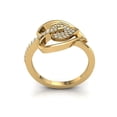 thumbnail image 3 of Genuine 0.5ctw Round Cut Diamond Prong Fancy Engagement Bridal Heart Ring Solid 18K Gold F VS1, 3 of 3
