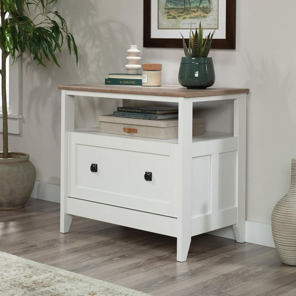 Sauder August Hill Classeur latéral en Fintion Soft White