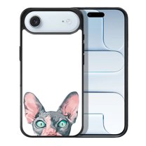 WIRESTER Shockproof Soft Rubber Cover Case for Apple iPhone 17 Air 6.6" 2025, Animal Sphynx Kitten Cat