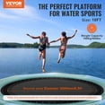 thumbnail image 2 of VEVOR Inflatable Water Bouncer, 10ft Recreational Water Trampoline, Portable Bounce Swim Platform with 3-Step Ladder & Electric Air Pump,, 2 of 9
