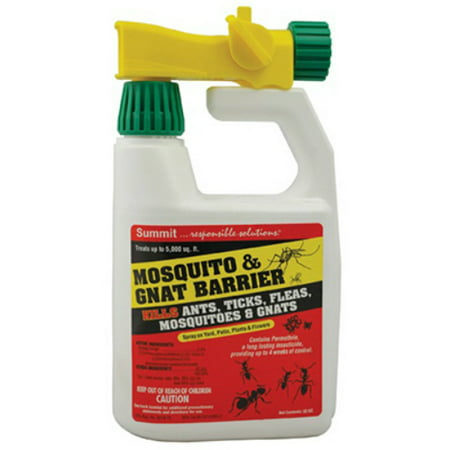 SUMMIT CHEMICAL CO Mosquito & Gnat Barrier, Hose-End Sprayer, Qt.