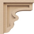 thumbnail image 3 of 4"W x 8"D x 8"H Classic Highland Rough Cedar Woodgrain TimberThane Corbel, Primed Tan, 3 of 6
