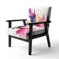 thumbnail image 3 of Designart "Purple and Pink Strokes VII" Upholstered Fractals Accent Chair and Modern & Contemporary Arm Chair - Multiple Color & Pattern, 3 of 7