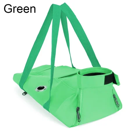 Multifunctional pet bag Breathable cat Double Shoulder Portable Cat Bag Anti-scratch Bite Fixed Cat Bag Injection Bags Foldable (Green S)