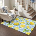 thumbnail image 3 of Area Rugs 3'x5', Yellow Lemons Carpet Runner Indoor Outdoor Rugs Home Decor Aesthetic, Summer Botanical Farmhouse Art Non Slip Mats Washable Accent Rug for Living Room Bedroom, 3 of 8