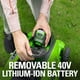 Greenworks 40V 16" Tondeuse à Gazon Sans Fil, Batterie 4.0 AH et Chargeur Inclus [75+ Outils Compatibles] – image 5 sur 11