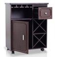 thumbnail image 4 of Furniture of America Odette Wood Wine Rack Kitchen Cart in Espresso, 4 of 8