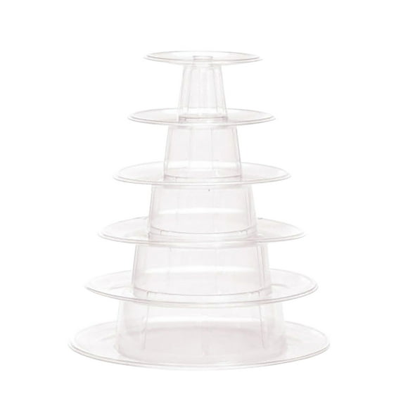 Clearance! Dusknt Rack Clearance Sale! Stand Cake Round Tower Macaron Plastic Display Stand 6-Layer Cake Rack, 6 Tiers Round Macaron Tower