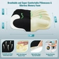 thumbnail image 5 of ENERFACE Ergonomic Memory Foam Neck Pillow for Pain Relief, Orthopedic Cervical Pillow for Side, Back & Stomach Sleepers with Breathable Washable Cover, Black+White, 5 of 10