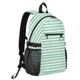 thumbnail image 2 of JIALIOU 14" Laptop Backpack Waterproof Airline Approved Stylish Casual Daypack for Travel Business College Work, Mint White Stripe, 2 of 8