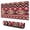 Red Geometric Striped, variant on Long Mouse Pads for Desk,Multicolor Paisley and Floral Pattern Desk Mats on Top Of Desks, Desk Mouse Pad Extra Large with 3mm Non-Slip Base and Stitched Edge for Gaming,Office,Work,Home 31.5"x11.8"