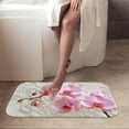 thumbnail image 4 of 1pc Pink Orchids Absorbent Non-Slip Bathroom Thickened Flannel Rug Decor,Soft,Quick Drying,Suitable For Indoor/outdoor Use,Bathrooms,Bedrooms,Kitchens,Terrace,Laundry Rooms,16"x24", 4 of 9