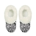 thumbnail image 2 of Psesaysky Zebra Print Slippers for Women Indoor Non-Slip, Fuzzy Slipper with Thick Sole, Winter Warm House Shoes, Cozy Gifts for Women, Size 7-8, 2 of 7