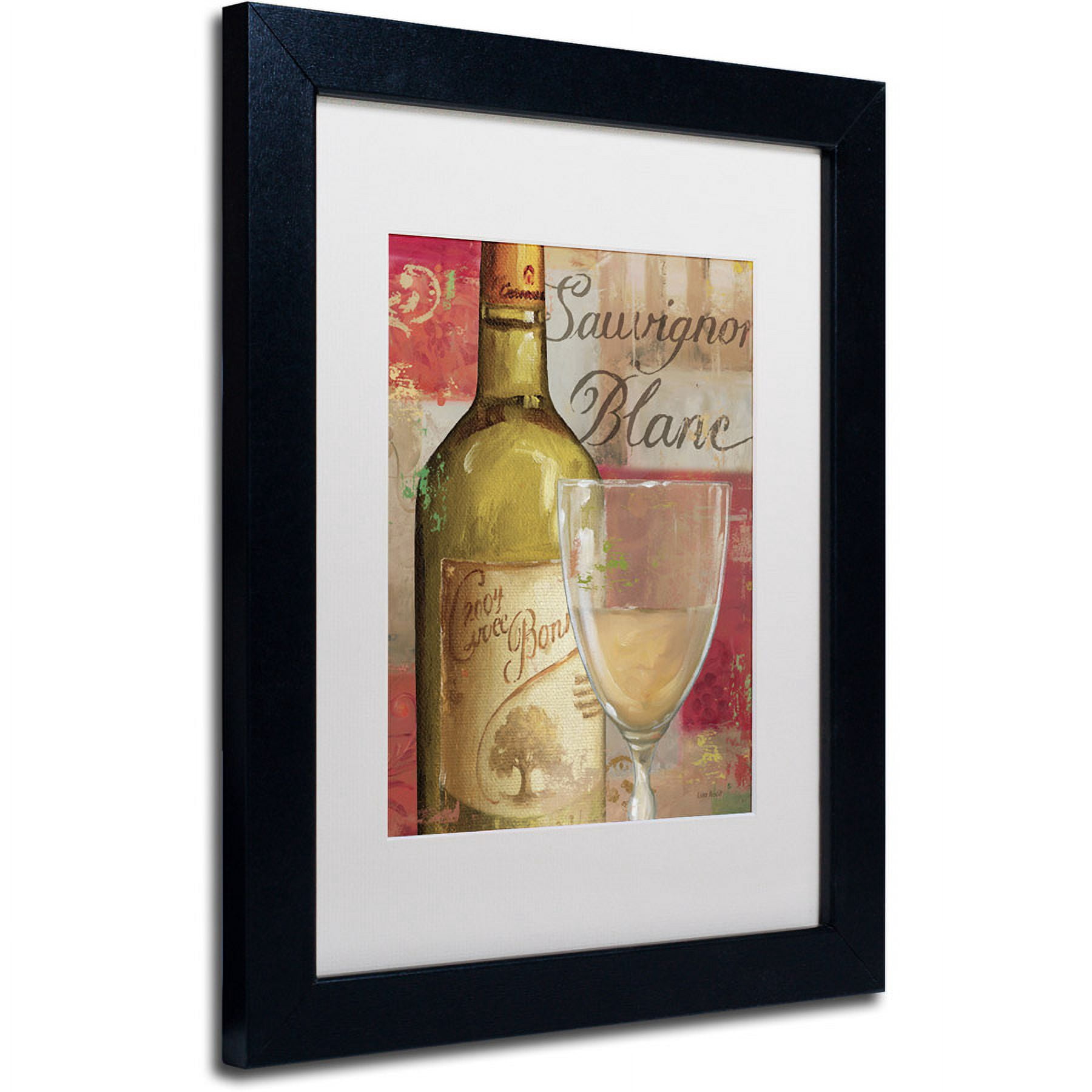 Trademark Fine Art "Vin Abstract II" Canvas Art by Lisa Audit, White Matte, Black Frame