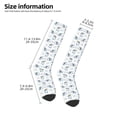 thumbnail image 5 of Fotbe Music Shark print Women's Men's Novelty Crew Socks Cotton Socks Knee High Socks for Walking,Running,Nurses,Pregnancy, 5 of 9