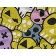 thumbnail image 5 of oneOone Rayon Yellow Fabric Skull Sewing Material Print Fabric By The Yard 56 Inch Wide, 5 of 5
