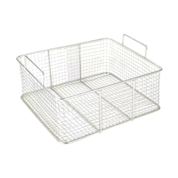 Cesta de drenaje para freír cuadrada Cesta para papas fritas Multiusos Acero inoxidable Espesado Frito 30CMX20CMX10CM