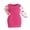 Rose Red, variant on Gupgi Little Girls Casual Ribbed Dress 4-7T Toddler Mesh Flower Long Sleeve Dress Crew Neck Patchwork Dress