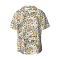 thumbnail image 4 of Goofa Daisy Printed Men's Casual Short-sleeved Shirt,Lightweight Breathable Button-down,Summer Casual men's top,Versatile Fashion shirt-X-Large, 4 of 7