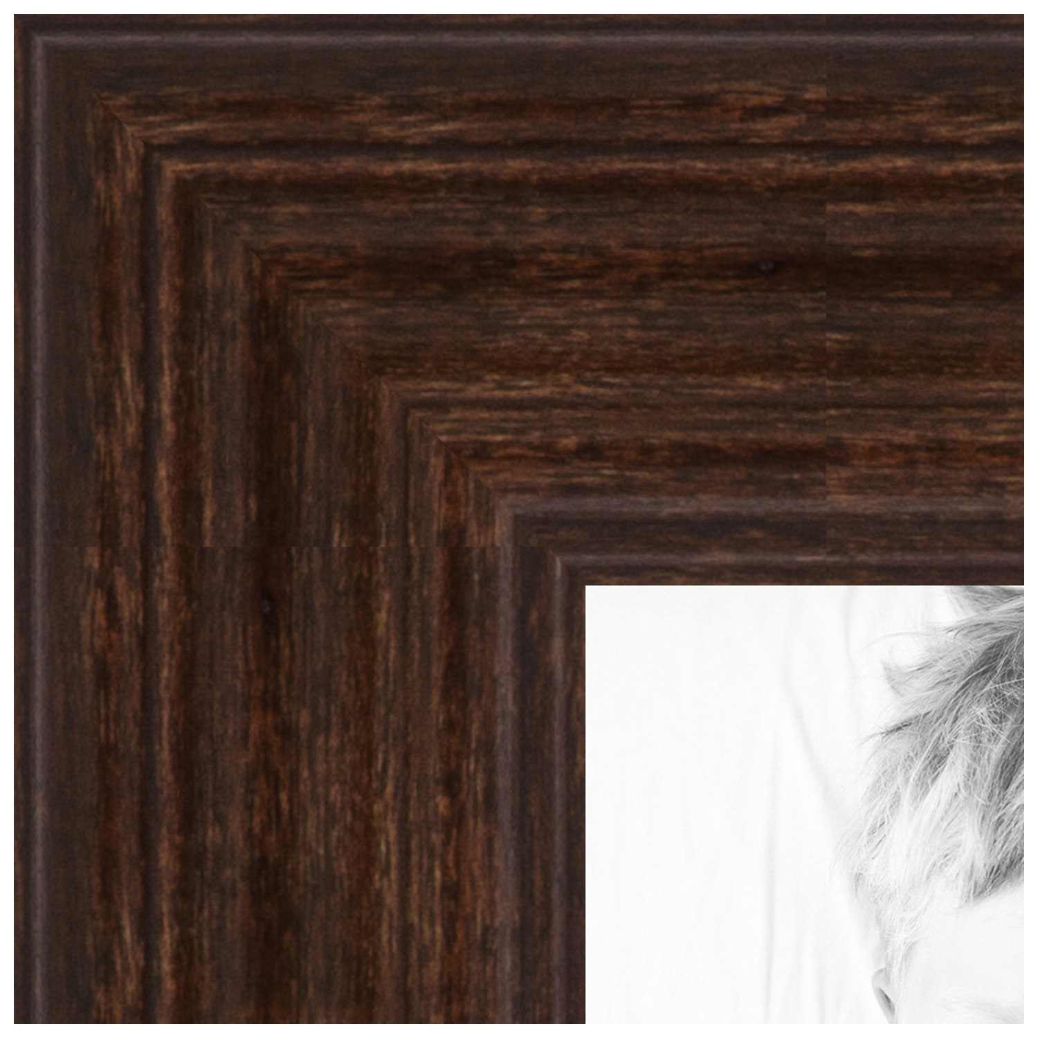 ArtToFrames 24x24 Inch Walnut Picture Frame, This Brown Wood Poster