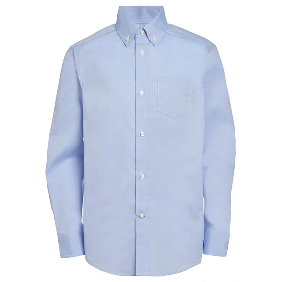 Camisa Tommy Hilfiger, vestido Oxford de manga larga para niños, azul 7