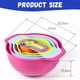 thumbnail image 2 of Juego de cuencos de taza medidora de plástico de 10 piezas, cuenco arcoíris para hornear, cuchara medidora multifunción, 2 of 6