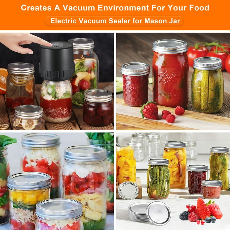 RECAT Mason Jar Vacuum Sealer, Electric Jar Sealer and Accessory Hose  Compatible with FoodSaver Vacuum Sealer