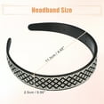 thumbnail image 5 of Unique Bargains No Slip Rhinestone Wide-brimmed Headband Classic Style Headband for Women 4.45"x0.98" Black White, 5 of 6