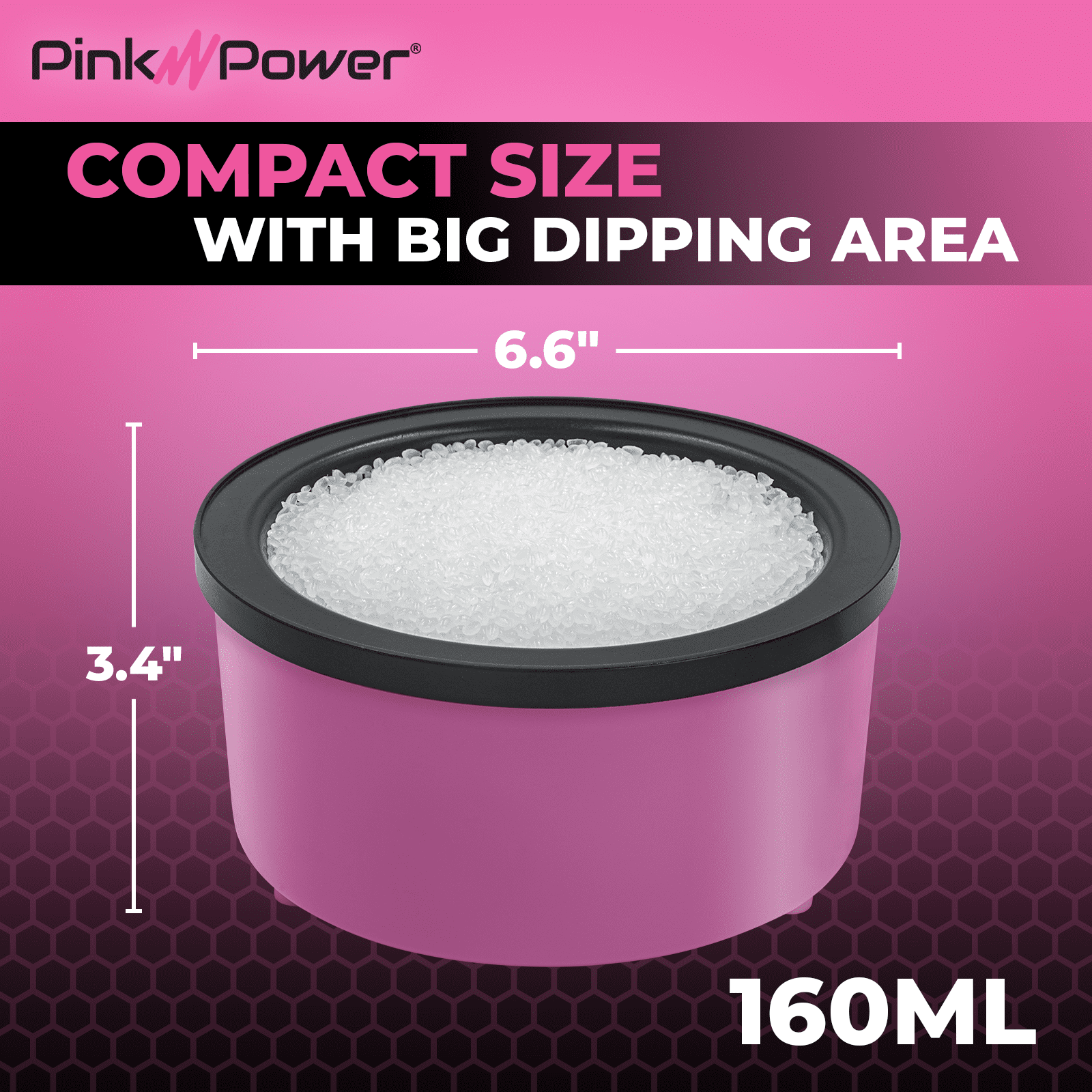 Pink Power Electric Hot Glue Pot for Crafts w/Adjustable Temp 225-400 F - 160ml Hot Glue Skillet for Crafting - Hot Glue Pots for DIY Crafters - Mini Electric Skillet Hot Glue Stick Glue Pellet Pot
