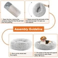 thumbnail image 3 of Gianna Calming Donut Cat & Dog Bed for Medium Dogs, Anti-Anxiety Waterproof Anti-Slip Pet Bed, Gray, 3 of 5