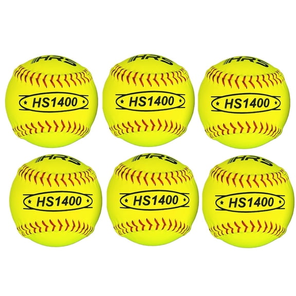 Hit Run Steal 12-Inch Official Game Size Fastpitch/Slowpitch Softballs 6-pack