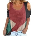 thumbnail image 1 of Birdeem Mode Femme Col Rond Imprimé Manches Courtes T-Shirt Blouse Hauts Chandail, 1 of 1