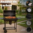 thumbnail image 2 of Asador Carne Parrilla Carbon Bbq Movil Termometro Cenicero Jardimex, 2 of 10
